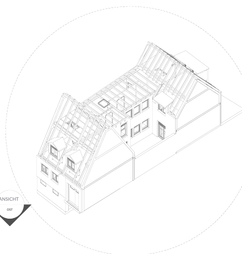 3D-Ansicht Dachkonstruktion